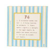 Quadro Box Fe significado em MDF 12x12X3,5cm