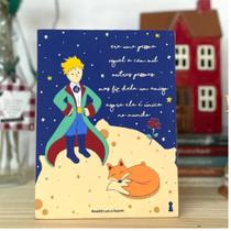 QUADRO BOX PEQUENO PRINCIPE AMIGO EM MDF 15x20