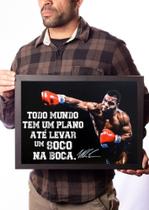 Quadro Boxe Mike Tyson Frase Pôster Luta