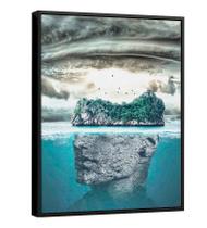 Quadro Brainstorming A Tempestade de Ideias - Acabamento Moldura Preta com Vidro