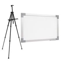 Quadro branco 90x60 Moldura de alumínio Soft com Tripé com ajuste de altura 71,5 a 103cm