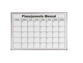 Quadro Branco 90x60 Planejamento MENSAL Moldura Alumínio Pop Referência 6336 Quadro Branco 90x60 Planejamento MENSAL Moldura Alumínio Pop Referência 6336