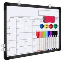 Quadro Branco Calendário Polegas 41 x 30 cm Magnético דוplo Face