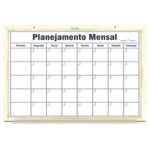 Quadro Branco de Planejamento Mensal 60x40 Souza Madeira Quadro Branco de Planejamento Mensal 60x40 Souza Madeira