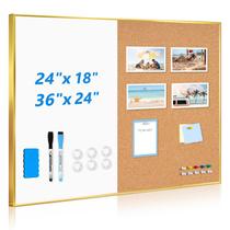 Quadro branco e quadro de cortiça combinado QUEENLINK 61 x 46 cm magnético