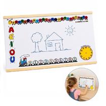 Quadro Branco Infantil Alfabeto Numeral Pedagógico 28x15cm Yeet Quadro Branco Infantil Alfabeto Numeral Pedagógico 28x15cm Yeet