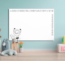Quadro Branco infantil Para Colorir Raposa 49x69cm