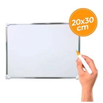 Quadro branco lousa escolar escritório 30x20cm com moldura