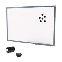 Quadro Branco Magnetico 120x90 Grande Moldura em alumínio Stalo Lousa Para Escola Escritório Industria Casa