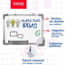 Quadro Branco Magnético 60x90 Moldura Alumínio Keep - QB001