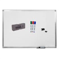 Quadro Branco Magnético 90x60 Acompanha Apagador E 4 Canetas