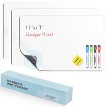 Quadro Branco Magnético HOMiDEK 28x43cm Kit com 3 Unidades Quadro Branco Magnético HOMiDEK 28x43cm Kit com 3 Unidades