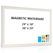 Quadro Branco Magnético para Apagamento a Seco QUEENLINK 61x46 cm com Moldura de Madeira Quadro Branco Magnético para Apagamento a Seco QUEENLINK 61x46 cm com Moldura de Madeira