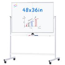Quadro Branco maxtek 122x91 cm Dupla Face Magnético com Rodas Quadro Branco maxtek 122x91 cm Dupla Face Magnético com Rodas