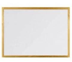 Quadro Branco Moldura De Madeira 50x70 Cm Real Seda