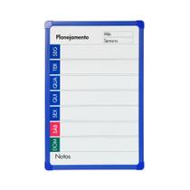 Quadro branco para planejamento semanal 30x45cm