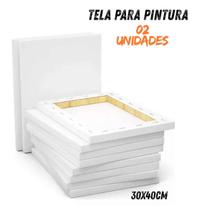 Quadro Branco Pintura Tela 30X40CM Arte Desenho Pintar