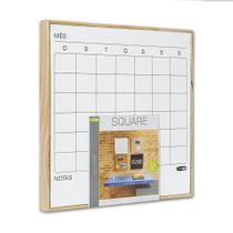 Quadro Branco Planejamento Mensal Calendário 35x35- Square - CORTIARTE
