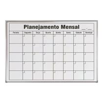 Quadro branco planejamento semana 90x60 aluminio -souza Quadro branco planejamento semana 90x60 aluminio -souza