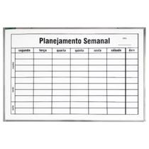 Quadro Branco Planejamento Semanal Alumínio STD 60x90 Quadro Branco Planejamento Semanal Alumínio STD 60x90