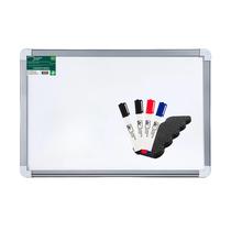 Quadro Branco Standard 90X60 Moldura MDF Aluminizado + 4Can 1Apg