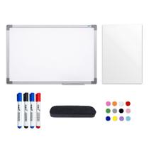 Quadro Branco UV 90x60 + Mural Metálico + Ímãs + 4 Canetas Quadro Branco UV 90x60 + Mural Metálico + Ímãs + 4 Canetas