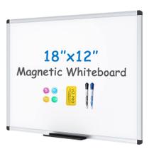 Quadro branco VIZ-PRO Magnetic 45 x 30 cm com borracha, marcadores e ímãs