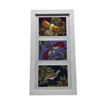 Quadro Bruna Fraga Trio P - Pássaros Modelo 1