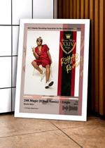 Quadro Bruno Mars 24KMagi C C/ Vidro e Moldura Branca Tam:A4