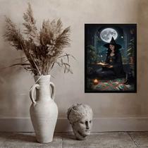 Quadro Bruxa Vidente - Tarot 24x18cm - com vidro Quadro Bruxa Vidente - Tarot 24x18cm - com vidro