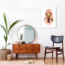 Quadro Bubble Girafa 86x60 Caixa Branco Moldura Caixa, Branca