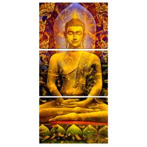 Quadro Buda Dourado Sala Budismo Parede Sala Moderno Quarto