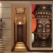 Quadro Buda Estatua Linda 3 Peças