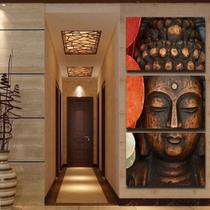 Quadro Buda Estatua Linda 3 Peças Quadro Buda Estatua Linda 3 Peças