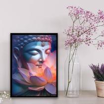 Quadro Buda Flor De Lotus 24x18cm - com vidro