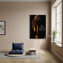 Quadro Buda Frase Pare De Discutir Com A Vida - 70X50Cm Quadro Buda Frase Pare De Discutir Com A Vida - 70X50Cm