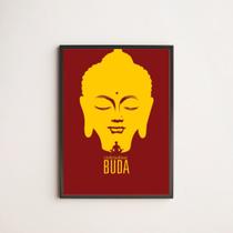 Quadro Buda Lo Que Más Lhama Mi Atención 24x18cm - com vidro Quadro Buda Lo Que Más Lhama Mi Atención 24x18cm - com vidro