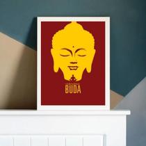 Quadro Buda Lo Que Más Lhama Mi Atención 33X24 Vidro Branca