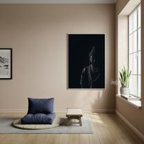 Quadro Buda Negro Símbolo de Sabedoria Equilíbrio - 70x50cm Quadro Buda Negro Símbolo de Sabedoria Equilíbrio - 70x50cm