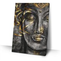 Quadro Buda Ouro e Prata 40x60 Decorativo Sala Quarto Parede Quadro Buda Ouro e Prata 40x60 Decorativo Sala Quarto Parede