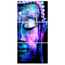 Quadro Buda rosto colorido Decorativo Sala Kit Quarto