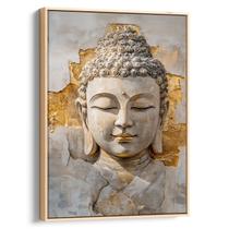Quadro Buda - Serenidade Entre Ouro e Paz Eterna