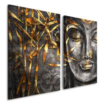 Quadro Budismo Buda Prata e Ouro para Sala Mosaico Parede Quadro Budismo Buda Prata e Ouro para Sala Mosaico Parede