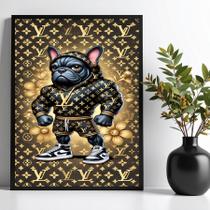 Quadro Bulldog Francês Bombado Rico 33x24cm Quadro Bulldog Francês Bombado Rico 33x24cm
