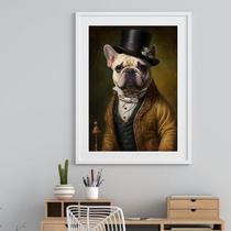 Quadro Bulldog Francês Cavalheiro - 60X48Cm Quadro Bulldog Francês Cavalheiro - 60X48Cm