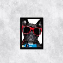 Quadro Bulldog Francês Férias 24x18cm