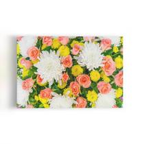 Quadro Buquê Mix De Flores Colorido Foto Canvas 60X40Cm