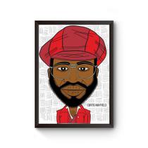 Quadro C Moldura E Vidro Curtis Mayfield Black Panther Tamanho A3