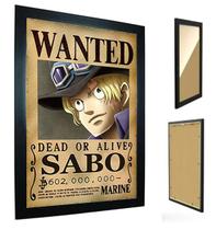 Quadro C/ Moldura One Piece - Cartaz de Procurado Sabo