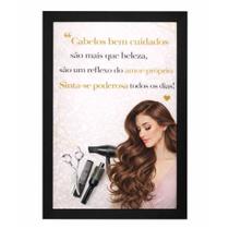 Quadro"Cabelos bem cuidados são mais que beleza,são um ref."
